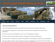 Tablet Screenshot of goldcoastmodelrailwayclub.com